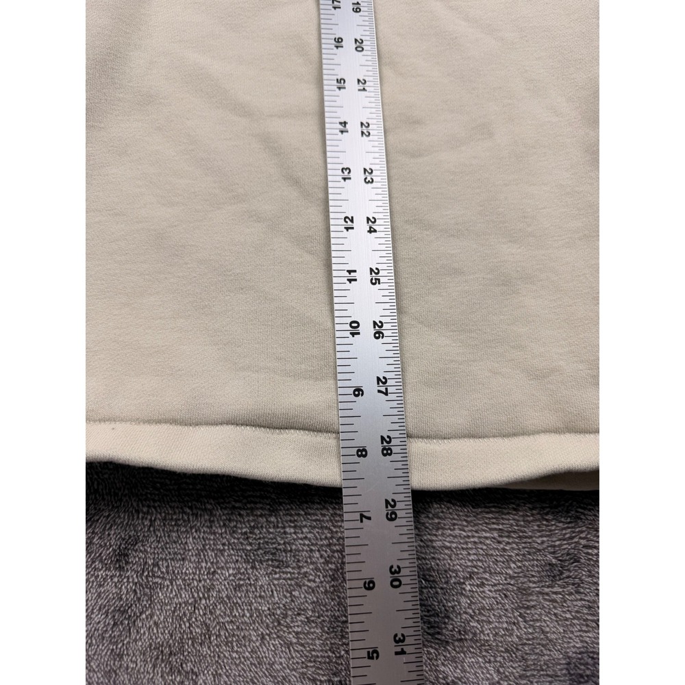 Fear of God Essentials Crewneck Sweatshirt Oatmeal Tan Mens Large FOG Logo - Picture 5 of 9